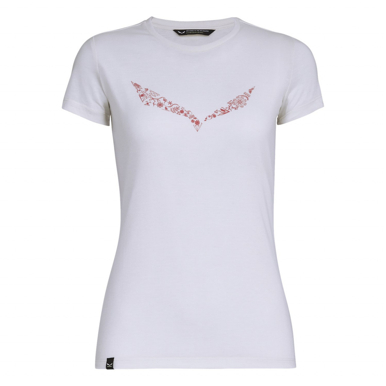 T-Shirts Salewa Solidlogo Dri-Release® Mulher Branco 073POJACF